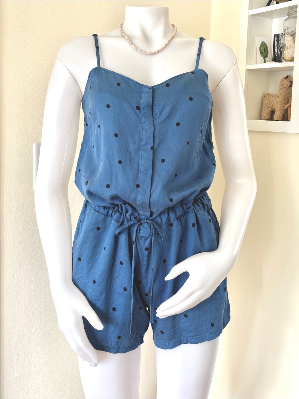 Levi's Blue Polka Dot Romper